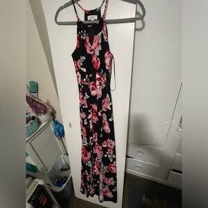 Maxi floral print dress